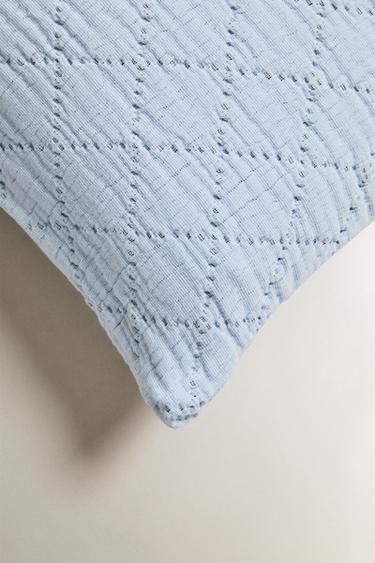 CHILDREN’S DIAMOND CUSHION COVER — Blue 2