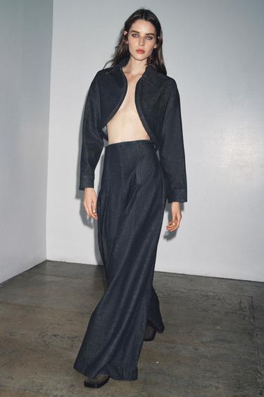 ДЖИНСЫ WIDE LEG С ОЧЕНЬ ВЫСОКОЙ ПОСАДКОЙ — ZW COLLECTION — СИНИЙ от Zara