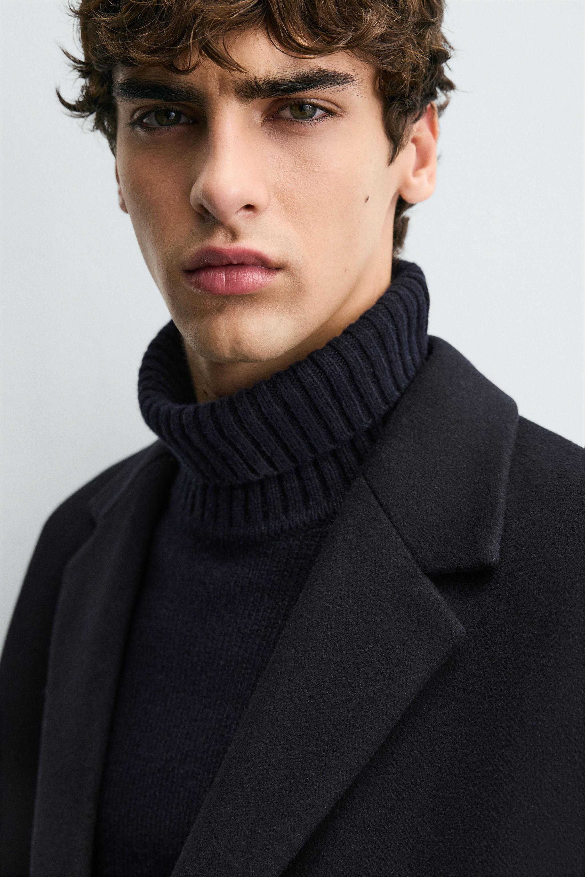 MANTEAU REGULAR FIT AVEC LAINE