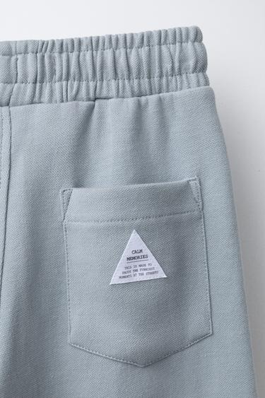 ENSEMBLE INTERLOCK PIQUÉ POLO ET PANTALON - Gris perle de Zara - Image 7