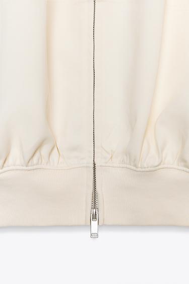 BLOUSON BOMBER INTERLOCK - Écru de Zara - Image 2