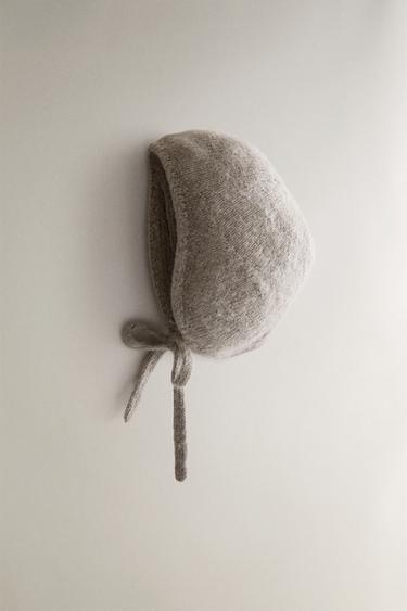 BABY ALPACA BONNET — Brown / Taupe 2