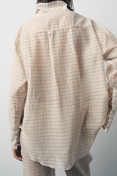 CHECK SHIRT - Ecru by Zara - Image 2