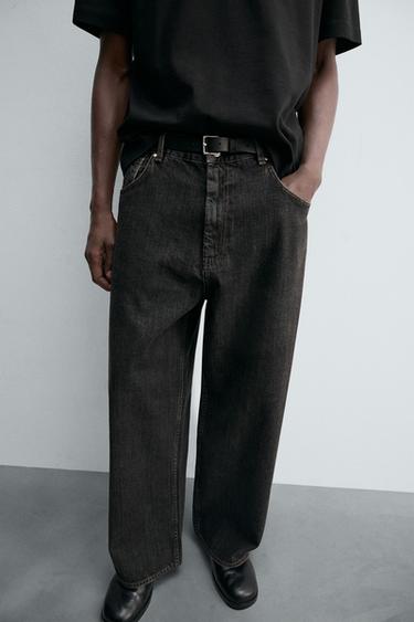 WIDE FIT JEANS - Brown by Zara