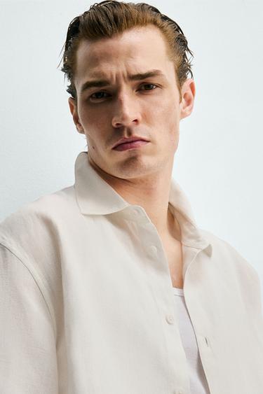 CHEMISE COUPE BOXY STRUCTURÉE - Blanc de Zara - Image 4