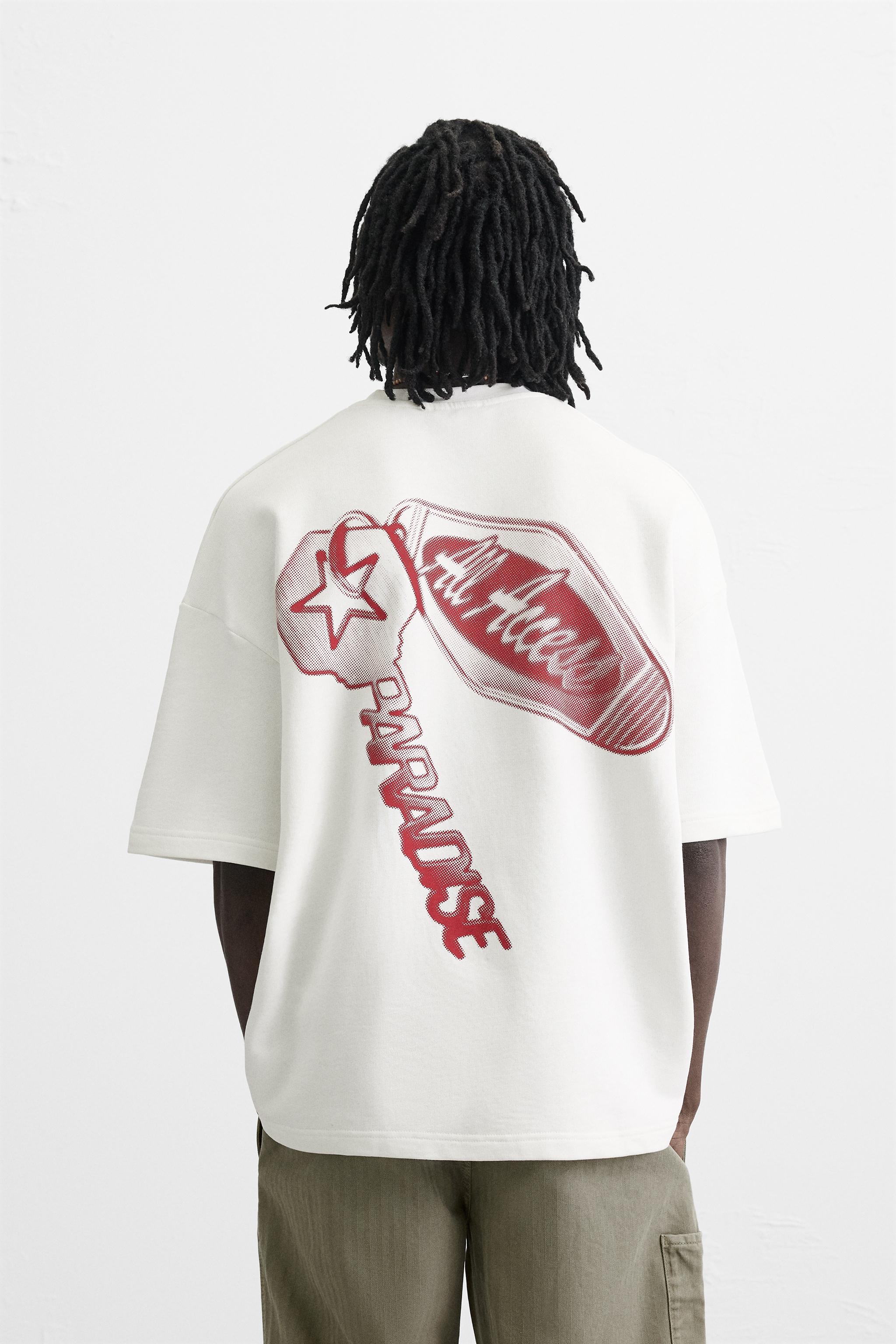ここ COMBINATION PRINT SWEATSHIRT - White | ZARA United States