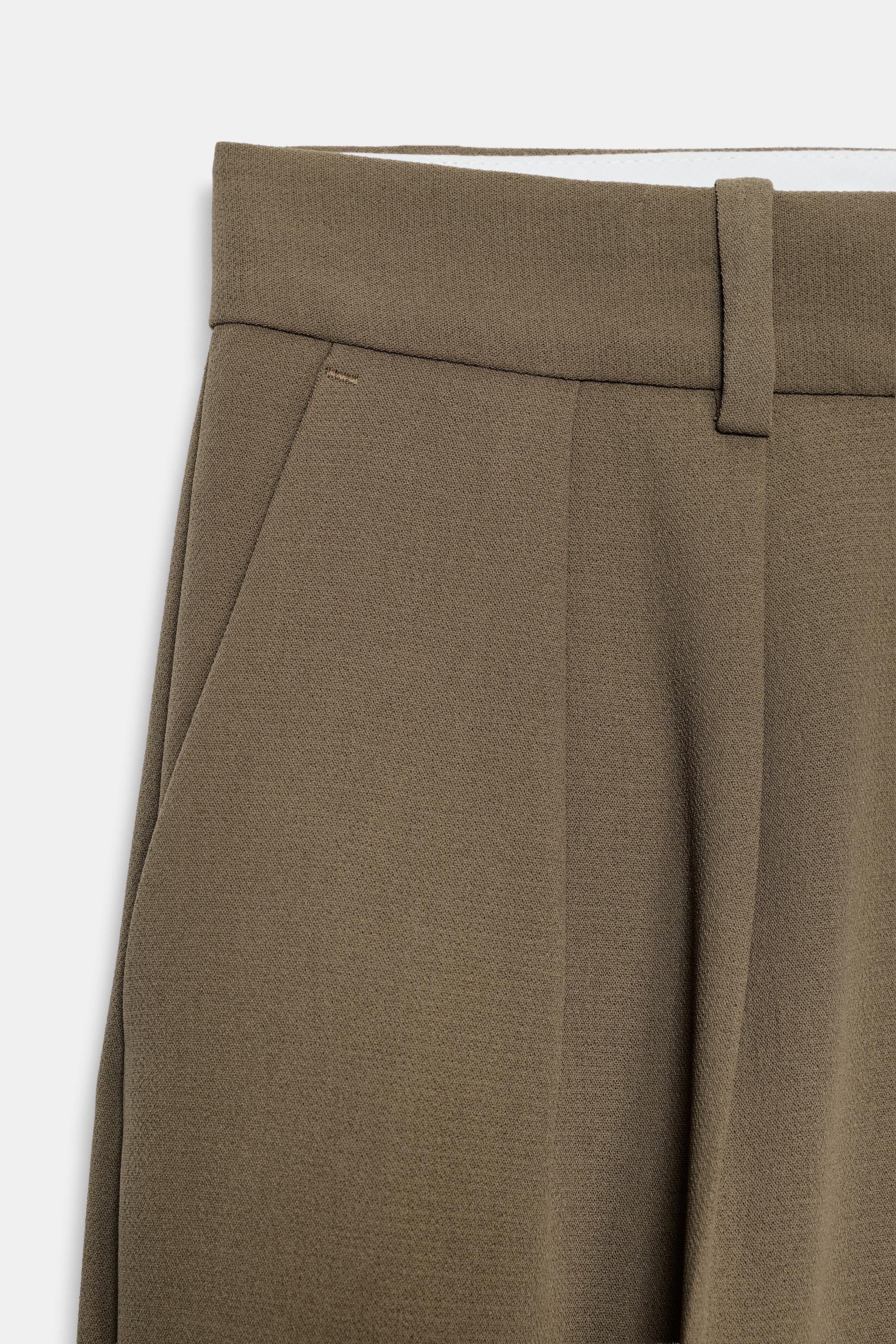 Zara PENSLİ STRAIGHT FIT PANTOLON görsel 5