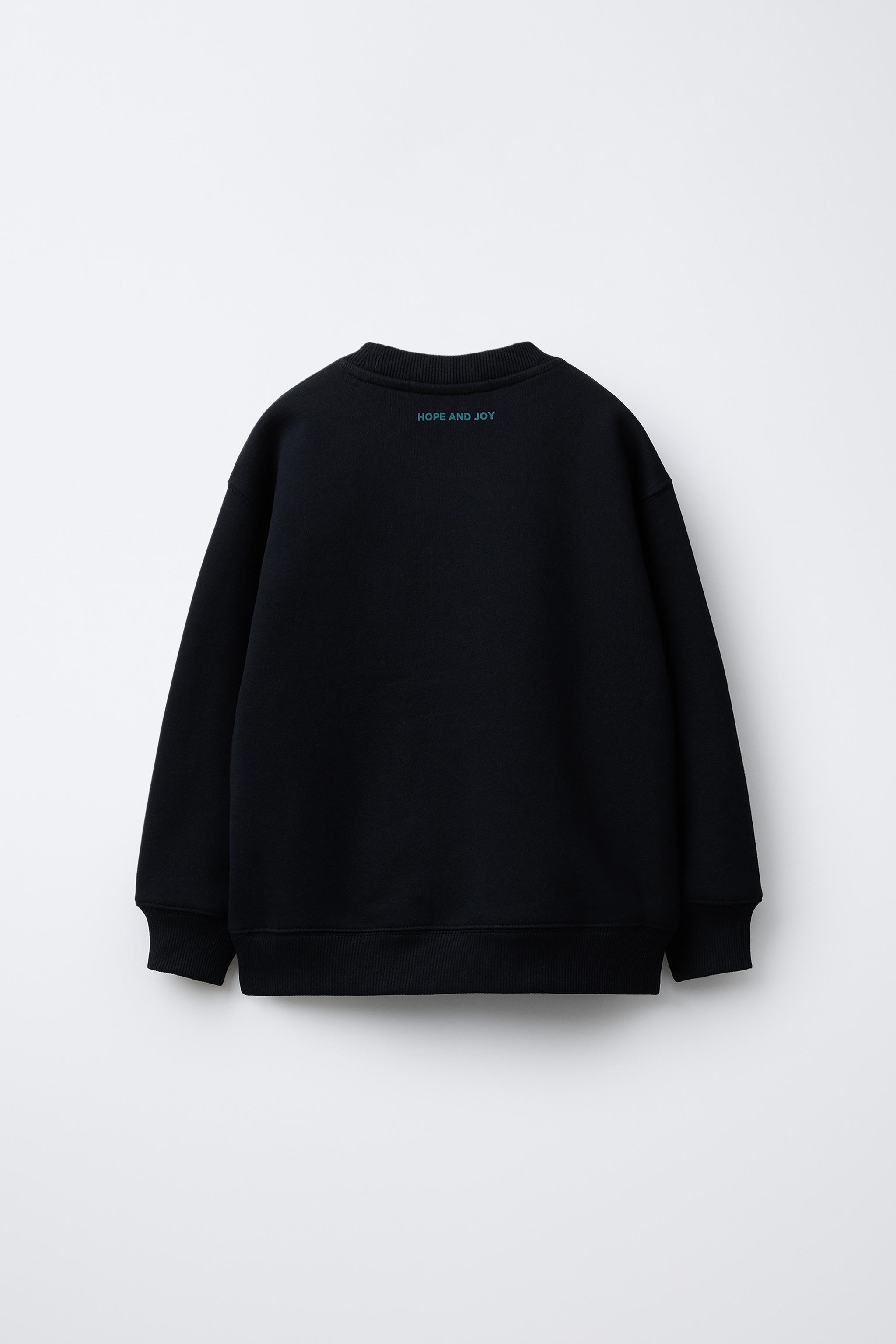 SANTA CLAUS PRINT SWEATSHIRT - Black | ZARA Canada