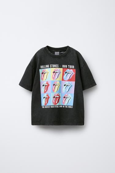 CAMISETA EFECTO LAVADO ROLLING STONES © - Antracita oscuro de Zara