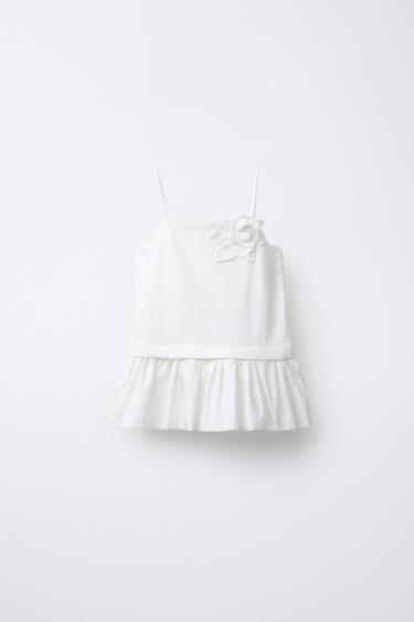 ÁO RÁP BÈO VÀ HOA - Màu trắng từ Zara