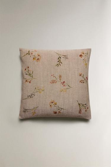 KISSENBEZUG BLUMEN - Hellbeige von Zara - Bild 0