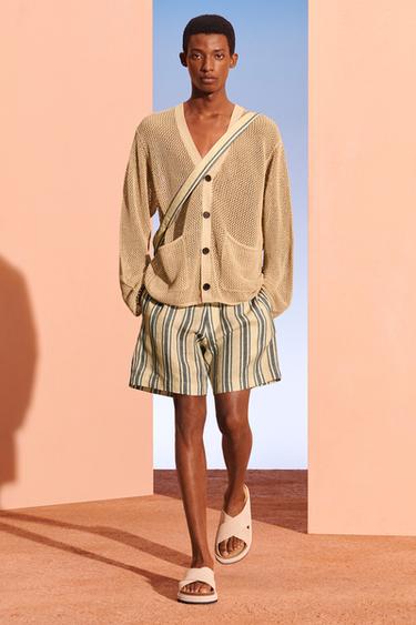 STRPD SHRT - Ecru / Blue by Zara