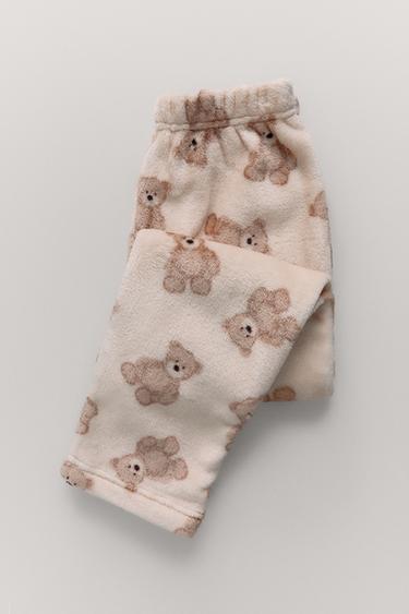 6-14 YEARS/ WARM BEAR PRINT PYJAMAS - camel by Zara