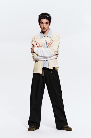 CURVED FIT TROUSERS - Black by Zara