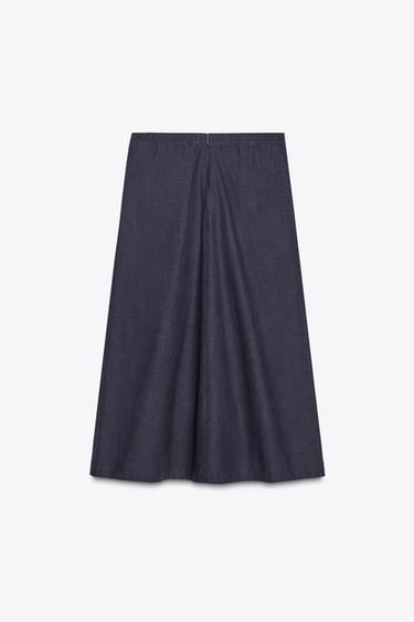 LIMITED EDITION MIDI SKIRT - Navy blue by Zara