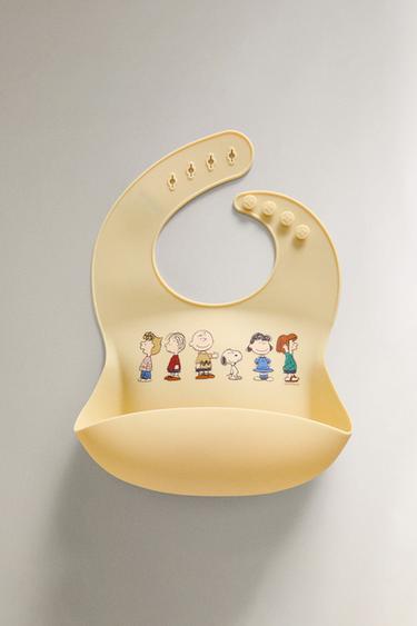 CHILDREN'S SILICONE PEANUTSâ„¢ BIB - Light yellow by Zara