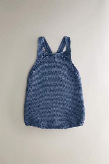 CHILDREN'S DUNGAREES WITH BOBBLES - Blue by Zara