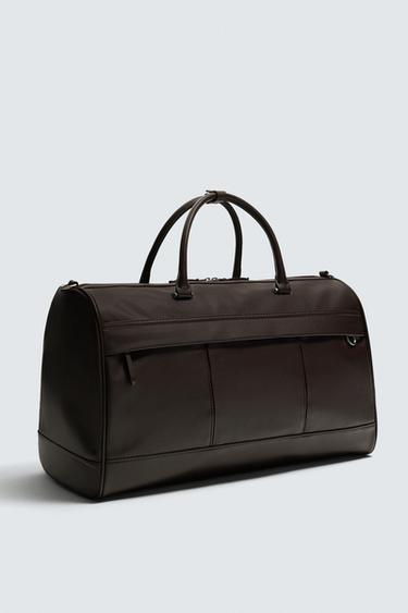 TEXTURED TRAVEL BAG - Brown by Zara - Image 1