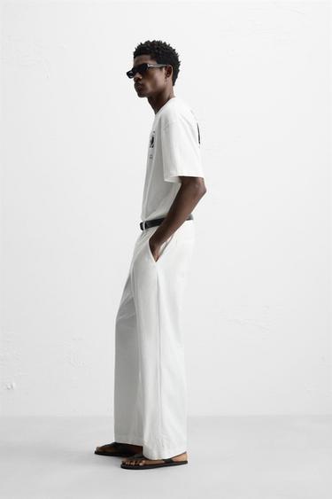 TEXTURE PRINT T-SHIRT - White by Zara - Image 3