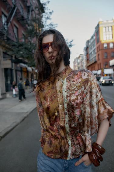 PRINTED SATIN SHIRT - Multicoloured by Zara - Image 2