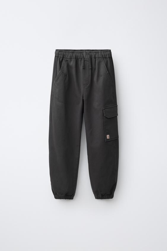 Zara CARGO JOGGER PANTS - Gray - Image 0