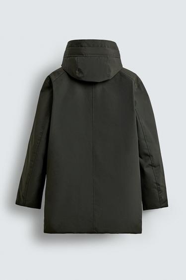 DETACHABLE WATER-REPELLENT TECHNICAL PARKA - Dark green by Zara - Image 8