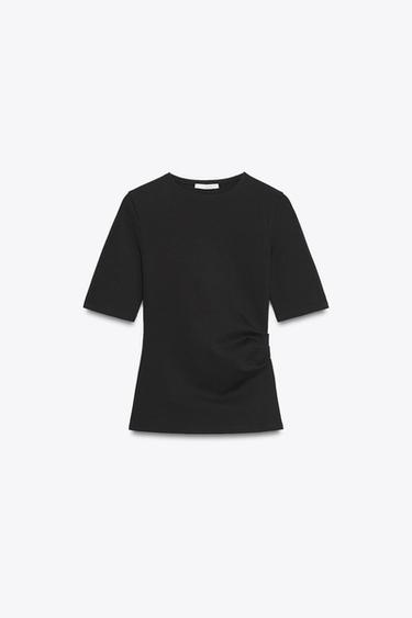 Zara KROOGETEGA INTERLOCK-SÄRK - Must
