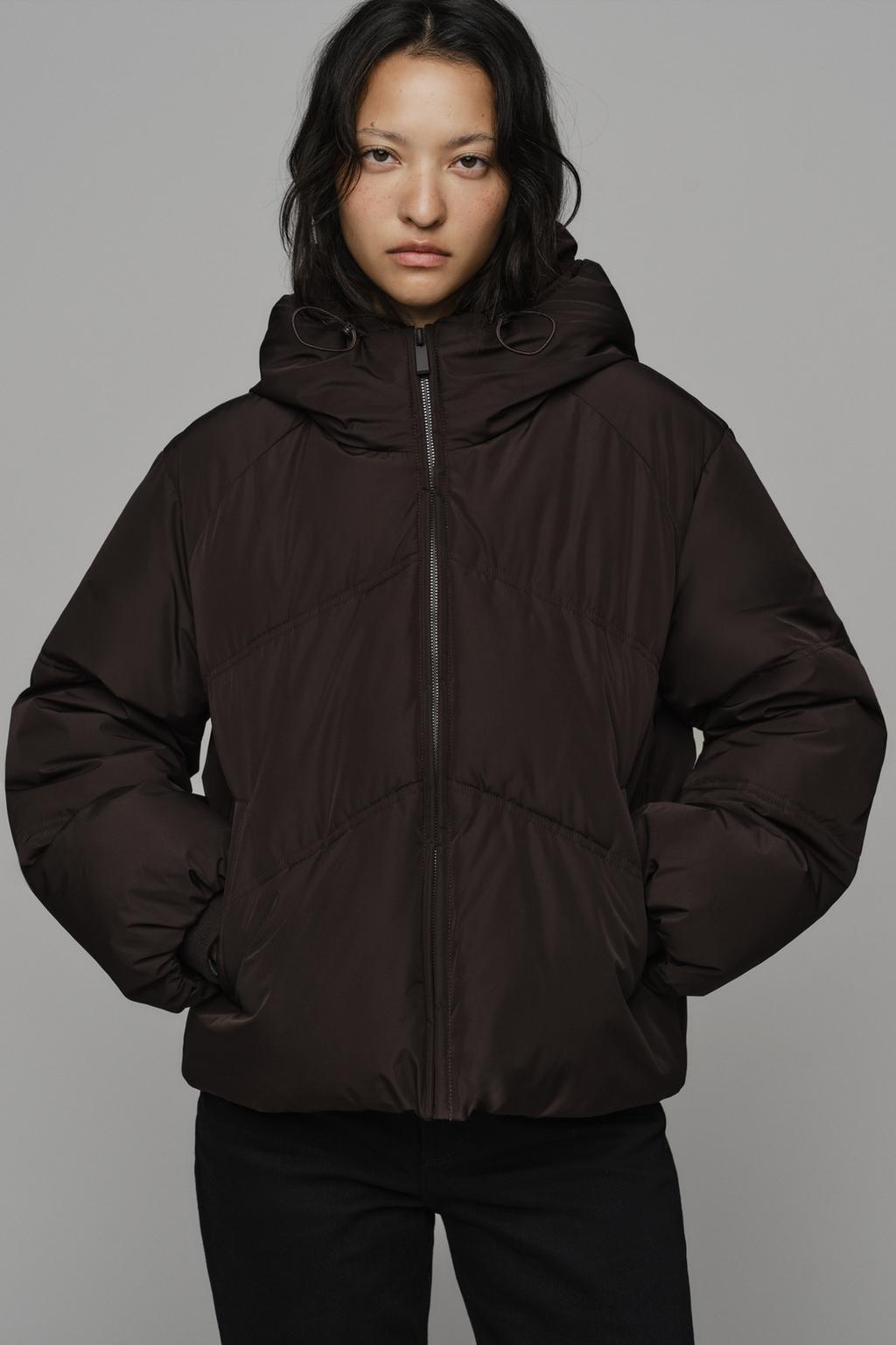 QUILTED WATER-REPELLENT WINDPROOF HOODIE ANORAK