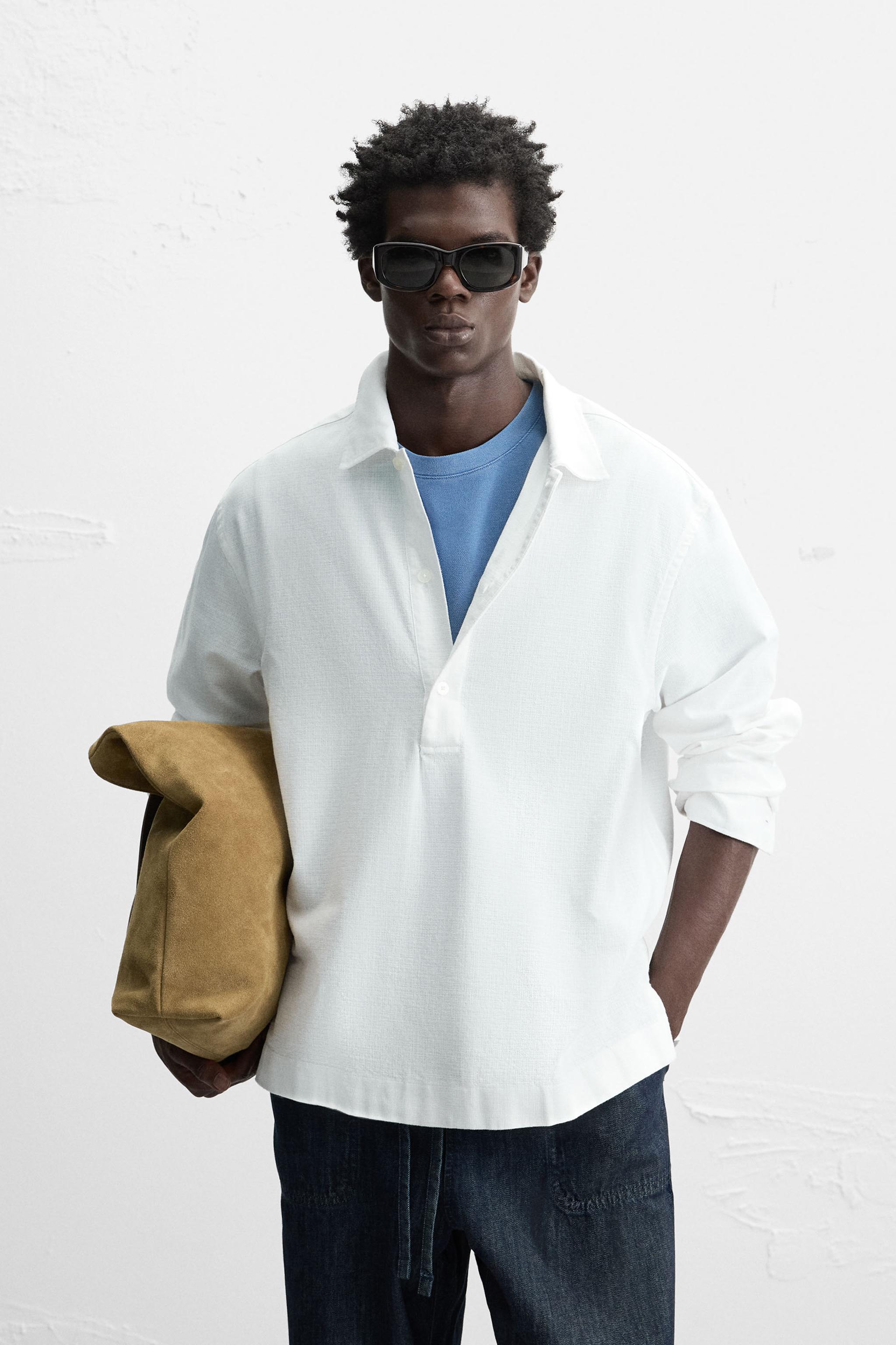 Tシャツ・カットソー Fedeli SS25 White cotton polo shirt (8UED5920 41) Fedeli - Gray Linen & Cotton Polo | Mitchell Stores
