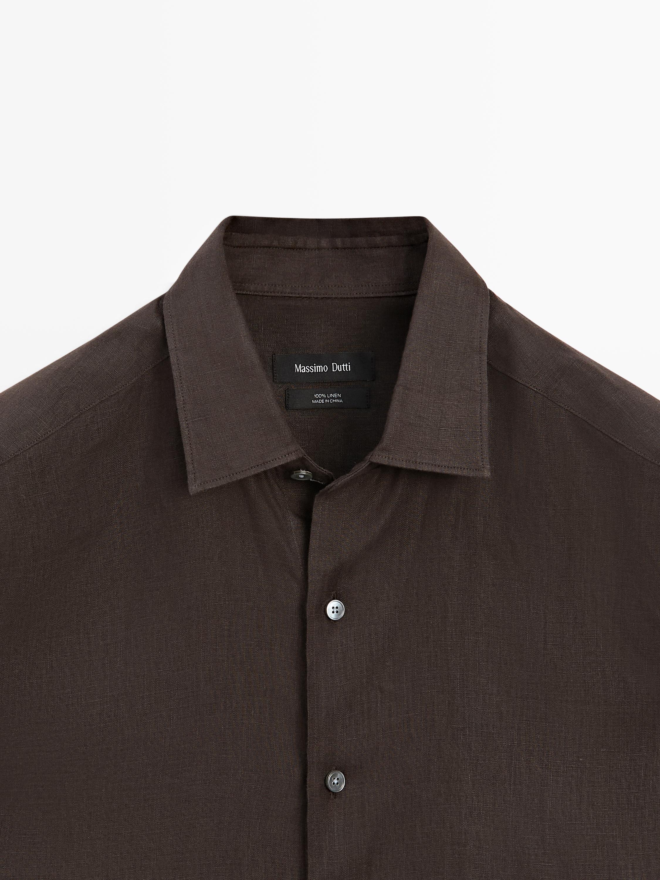 Extra fine regular fit linen shirt
