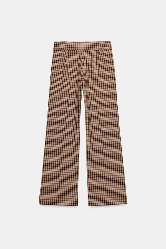 PANTALON TAPETAS CARREAUX - Beige-marron de Zara - Image 5