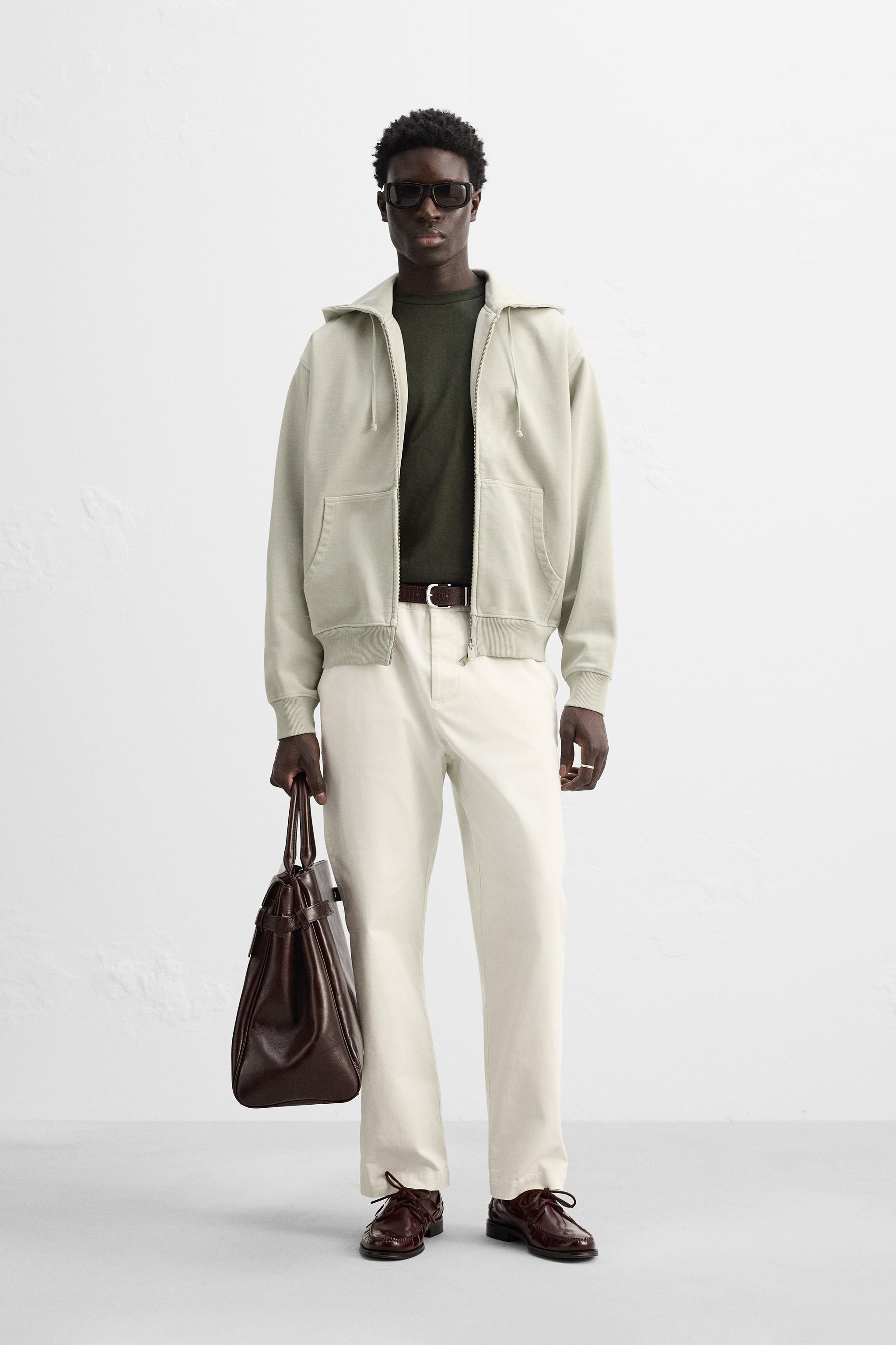 SWEAT DÉLAVÉ À CAPUCHE ET ZIP