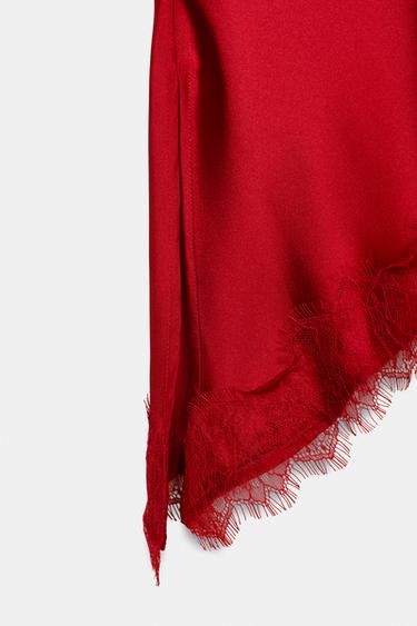 TOP STYLE LINGERIE AVEC DENTELLE - Rouge de Zara - Image 6