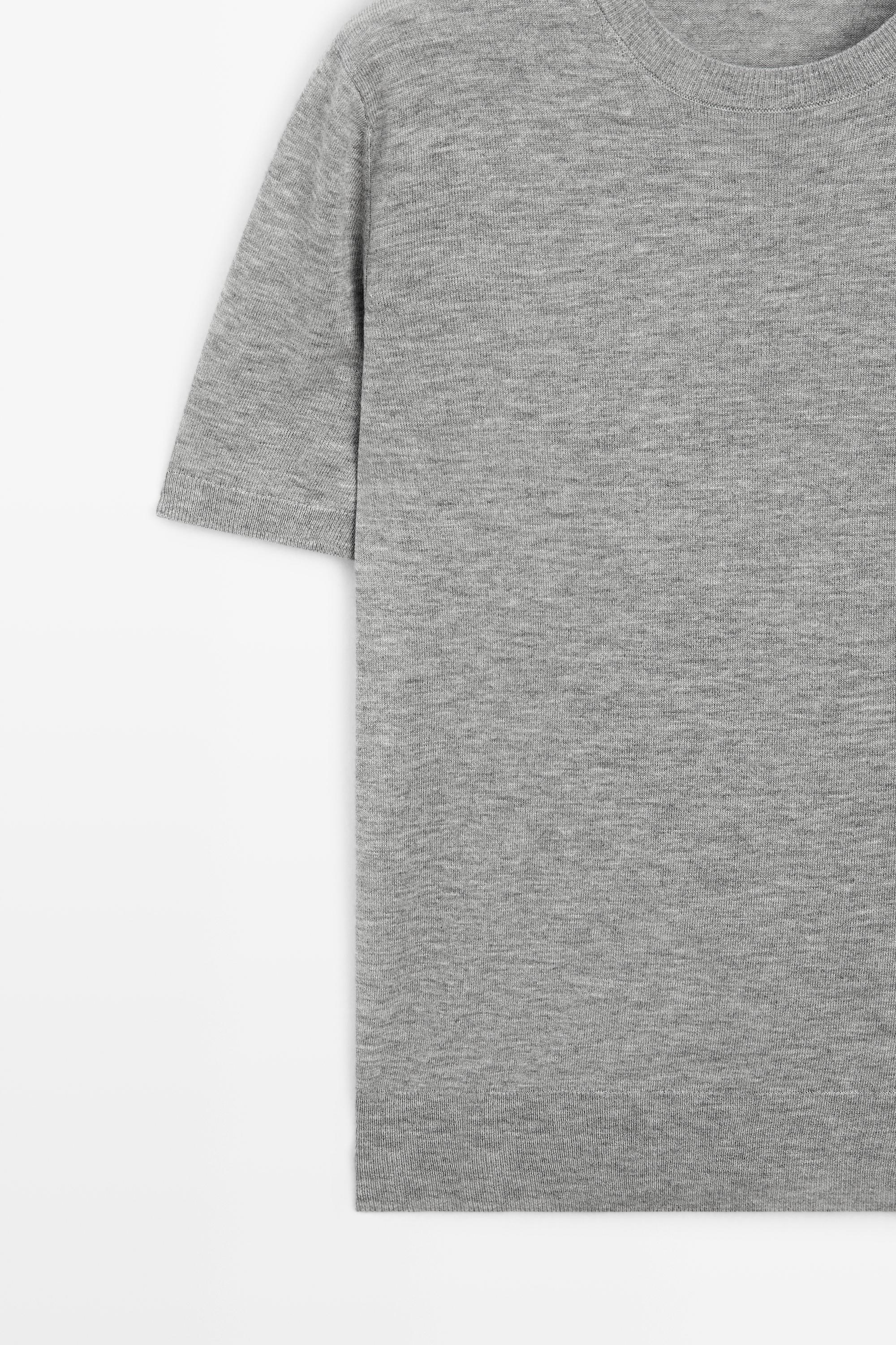 Pull en maille fine à manches courtes