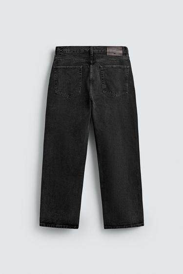JEANS RELAXED STRAIGHT FIT - Carbón de Zara