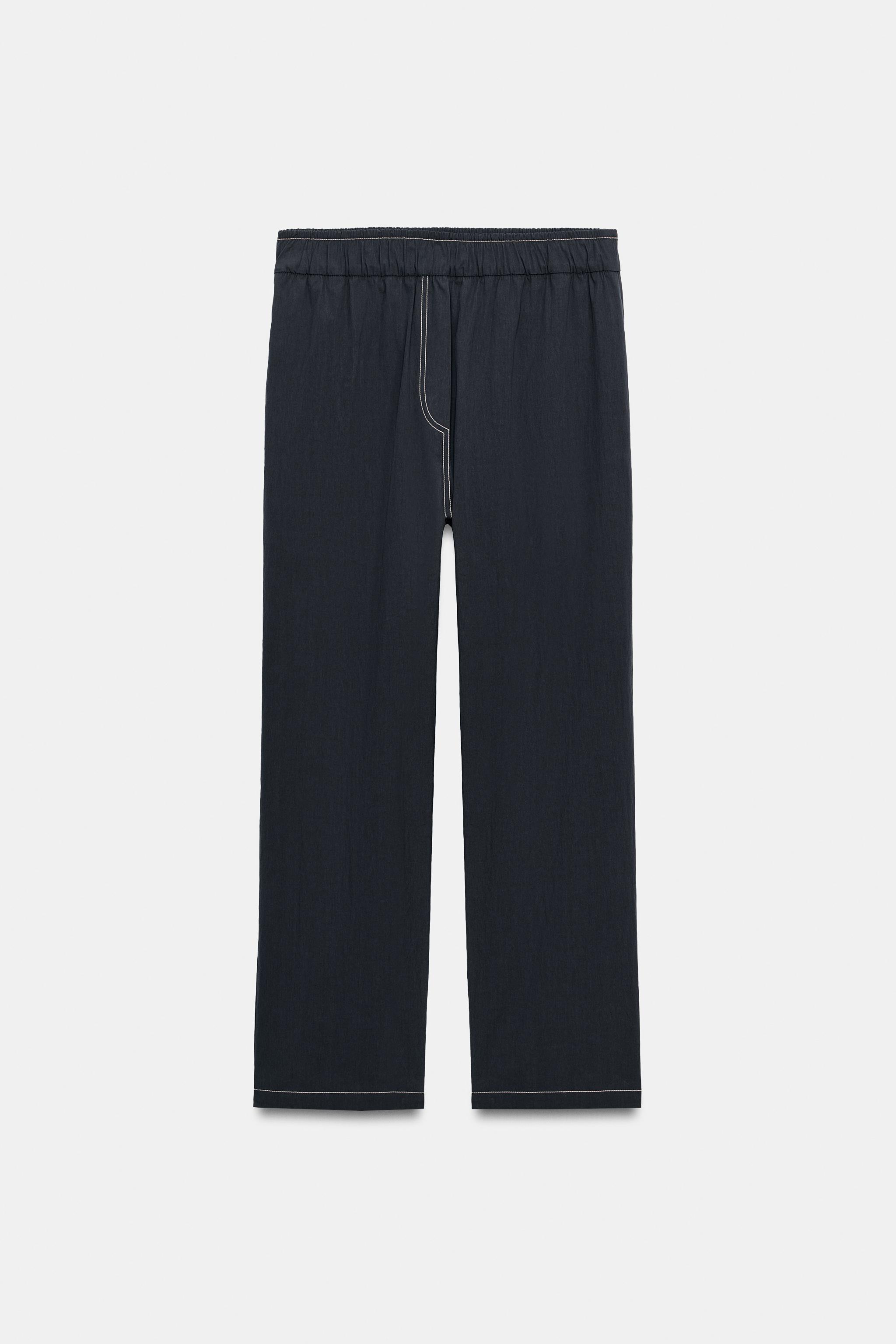 Женские брюки Zara ZW COLLECTION TOPSTITCHED TROUSERS — фото 4