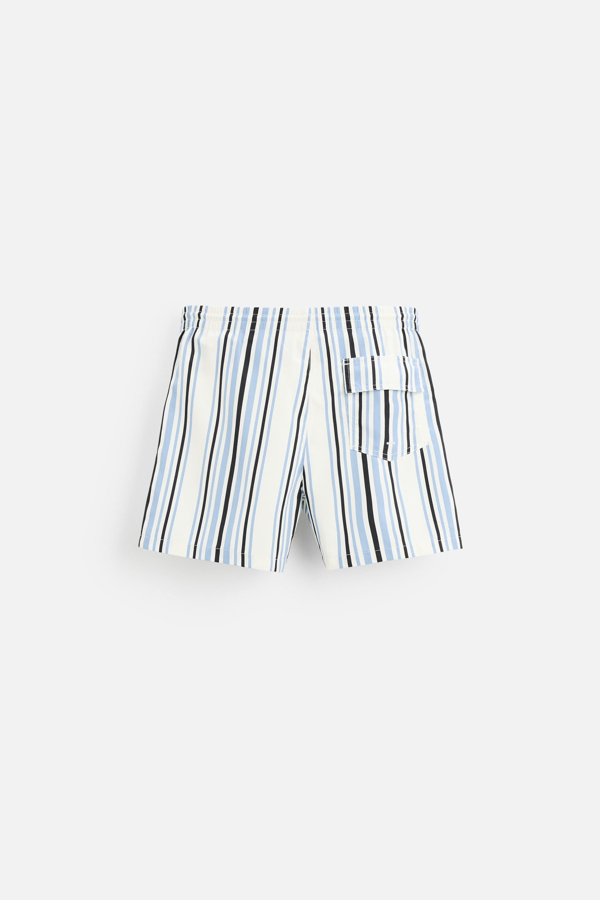 STRIPED MID-LENGTH SWIMSUIT