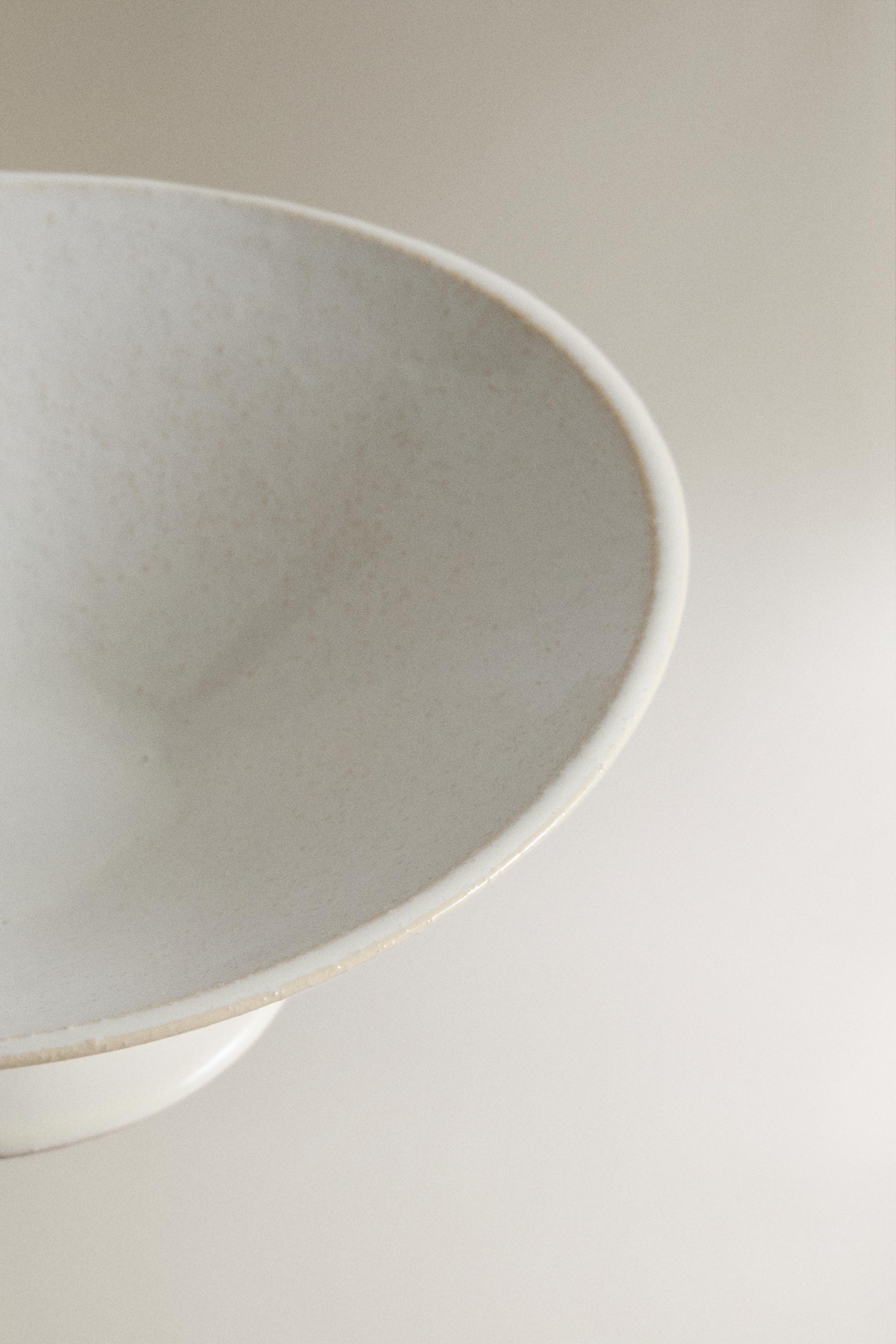 BOL DÉCORATIF EN CÉRAMIQUE BLANC