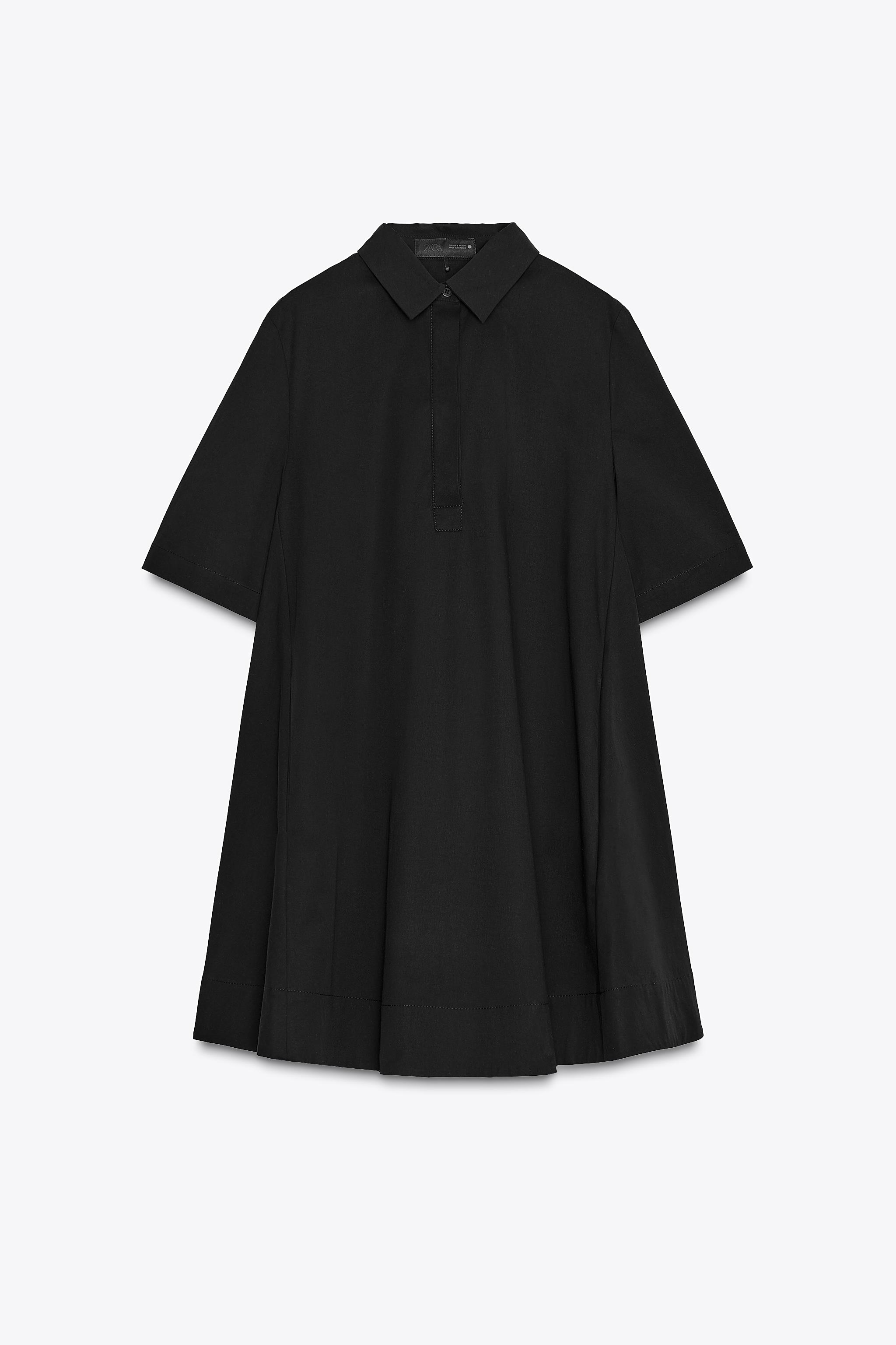 ZW COLLECTION ポプリンショートワンピース - ホワイト | ZARA
