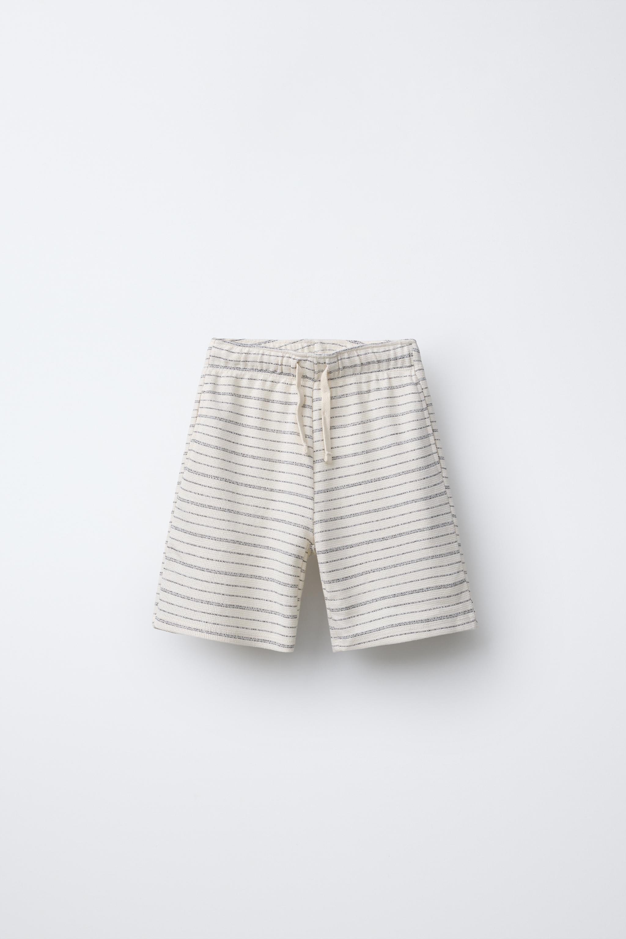 TEXTURED POLO AND SHORTS MATCHING SET - Ecru | ZARA United