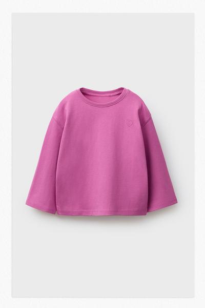 T-SHIRT BASIQUE CŒUR BRODÉ