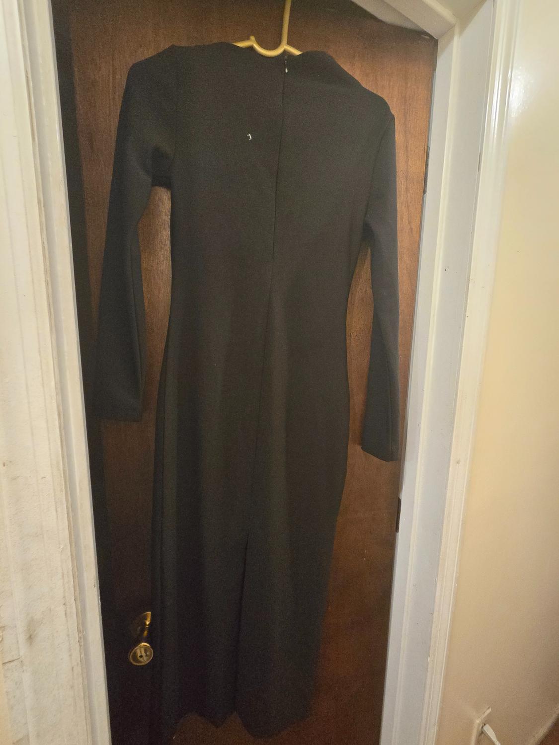 SLIT CREPE DRESS S BLACK REF 2712/628 - Image 2