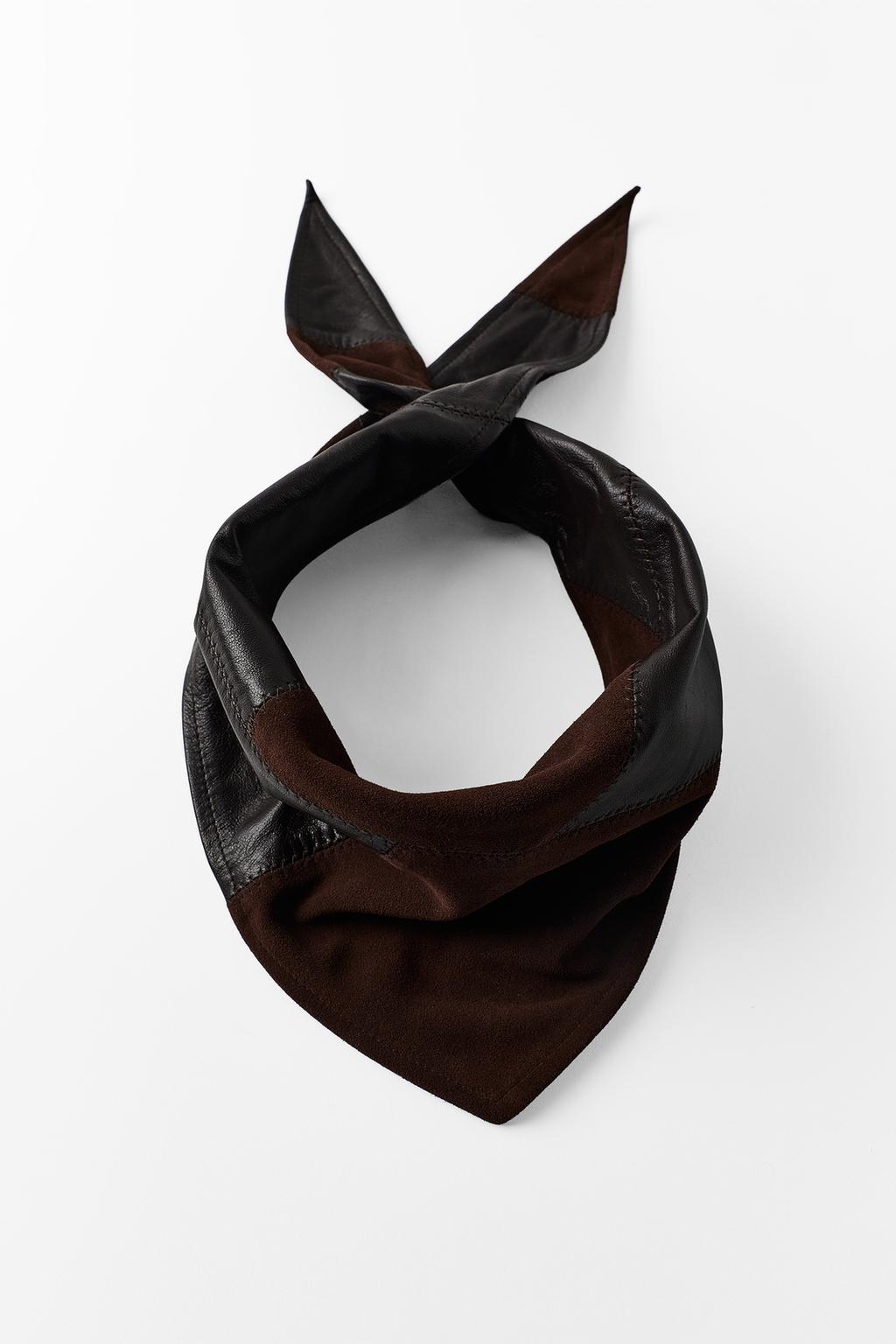 COMBINED 100% LEATHER SPLIT SUEDE BANDANA