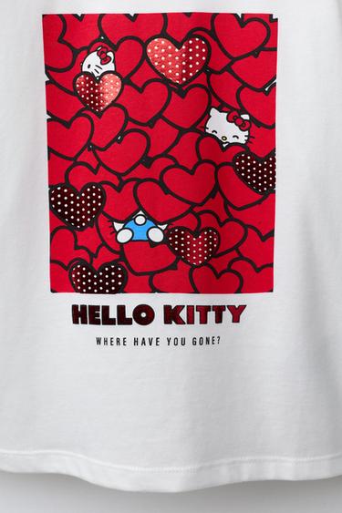 HELLO KITTY © SANRIO HEARTS T-SHIRT - Ecru by Zara - Image 2