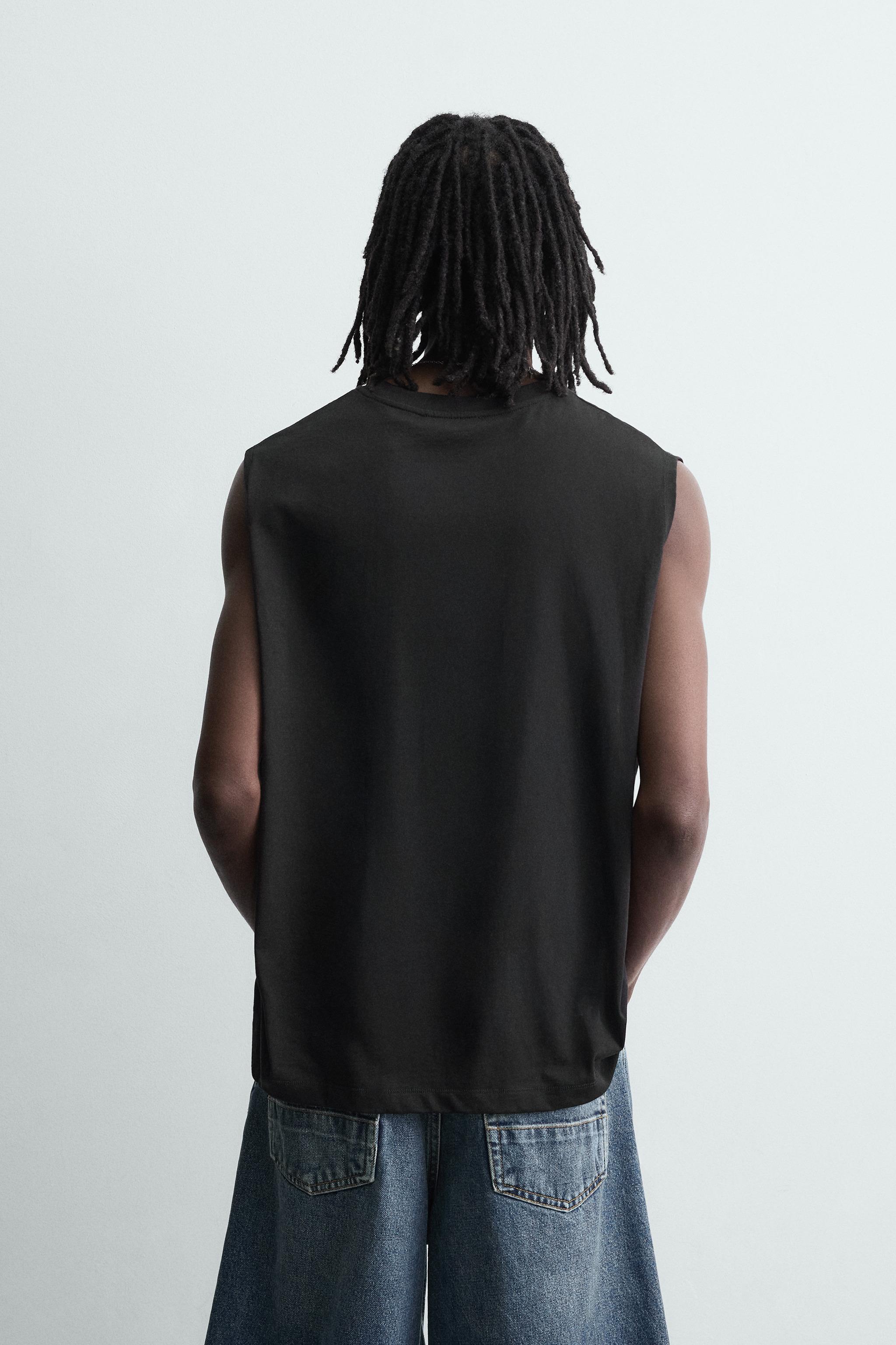 Мужские топы Zara WASHED TANK TOP — фото 3