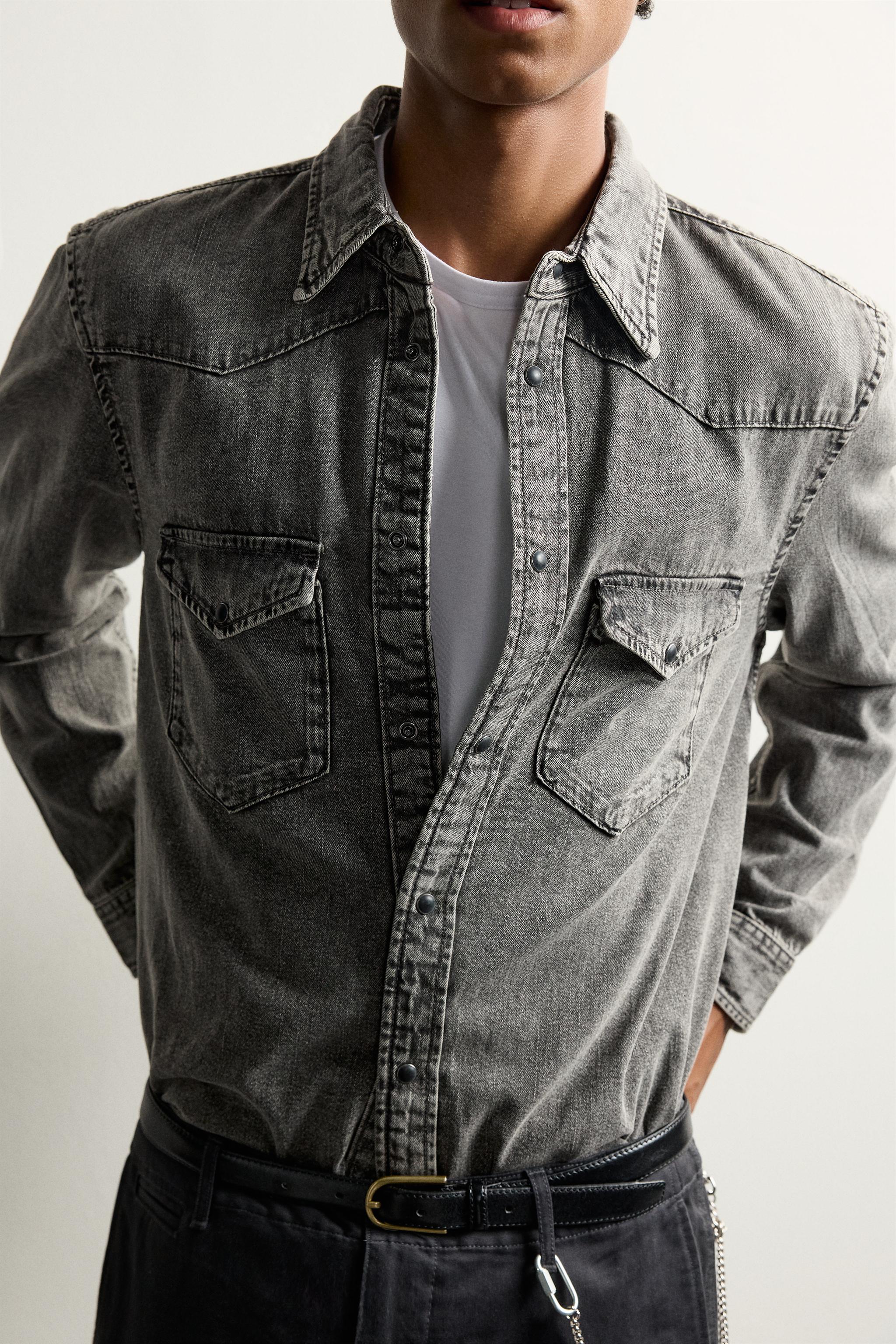 REGULAR FIT DENIM WESTERN SHIRT