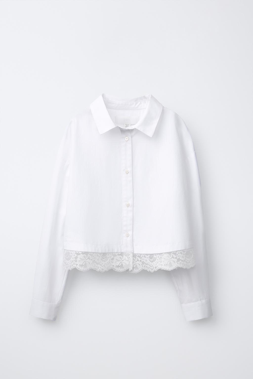 LACE DETAIL SHIRT