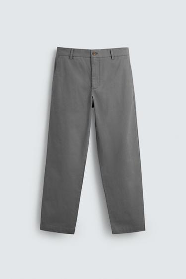 PANTALÓN CHINO RELAXED FIT - Gris de Zara