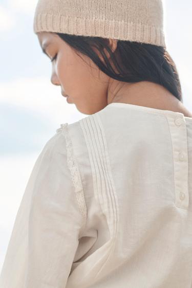 LIMITED EDITION EMBROIDERED FLORAL BLOUSE - Ecru by Zara - Image 4