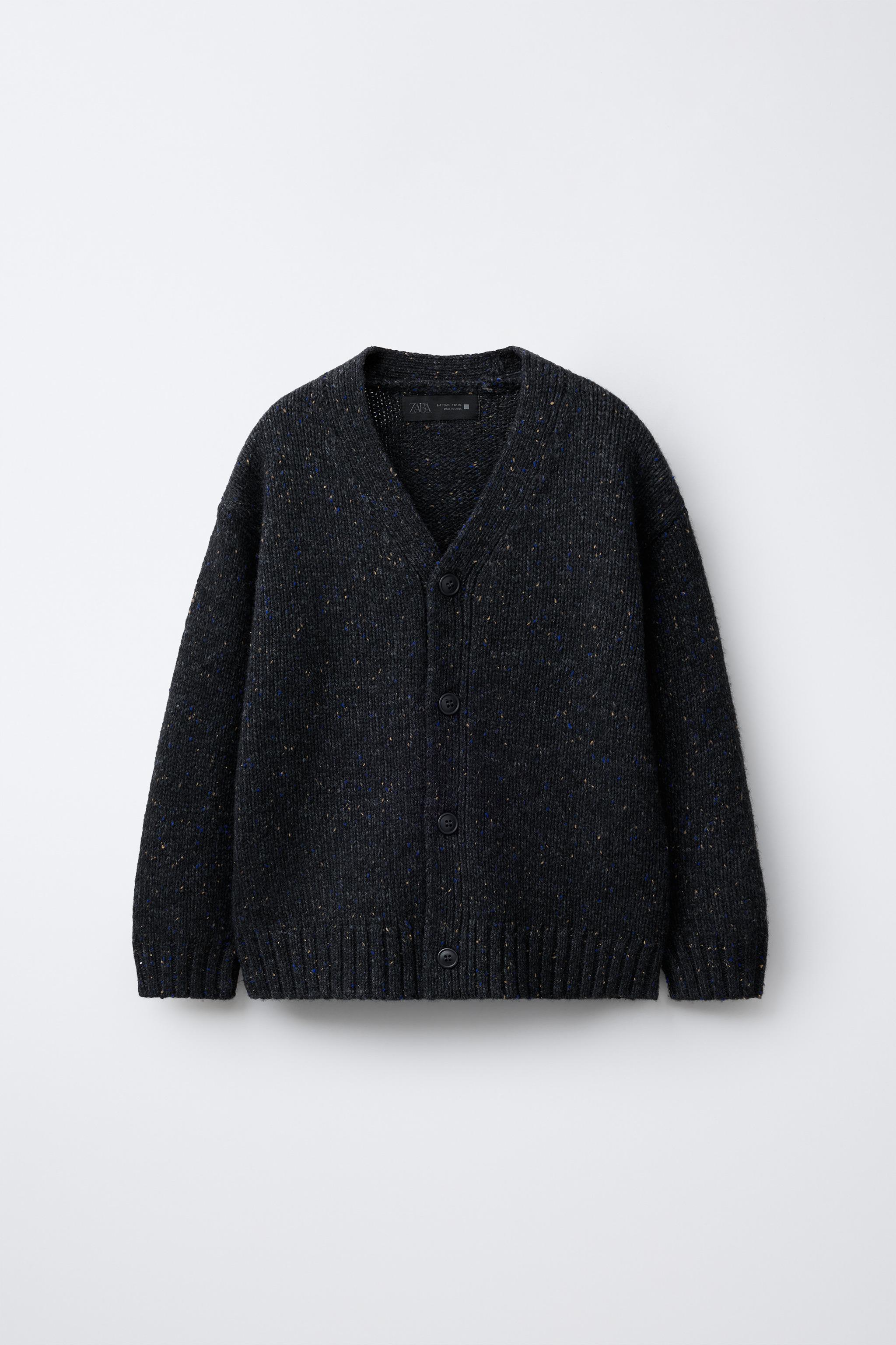 BUTTONED WOOL BLEND CARDIGAN